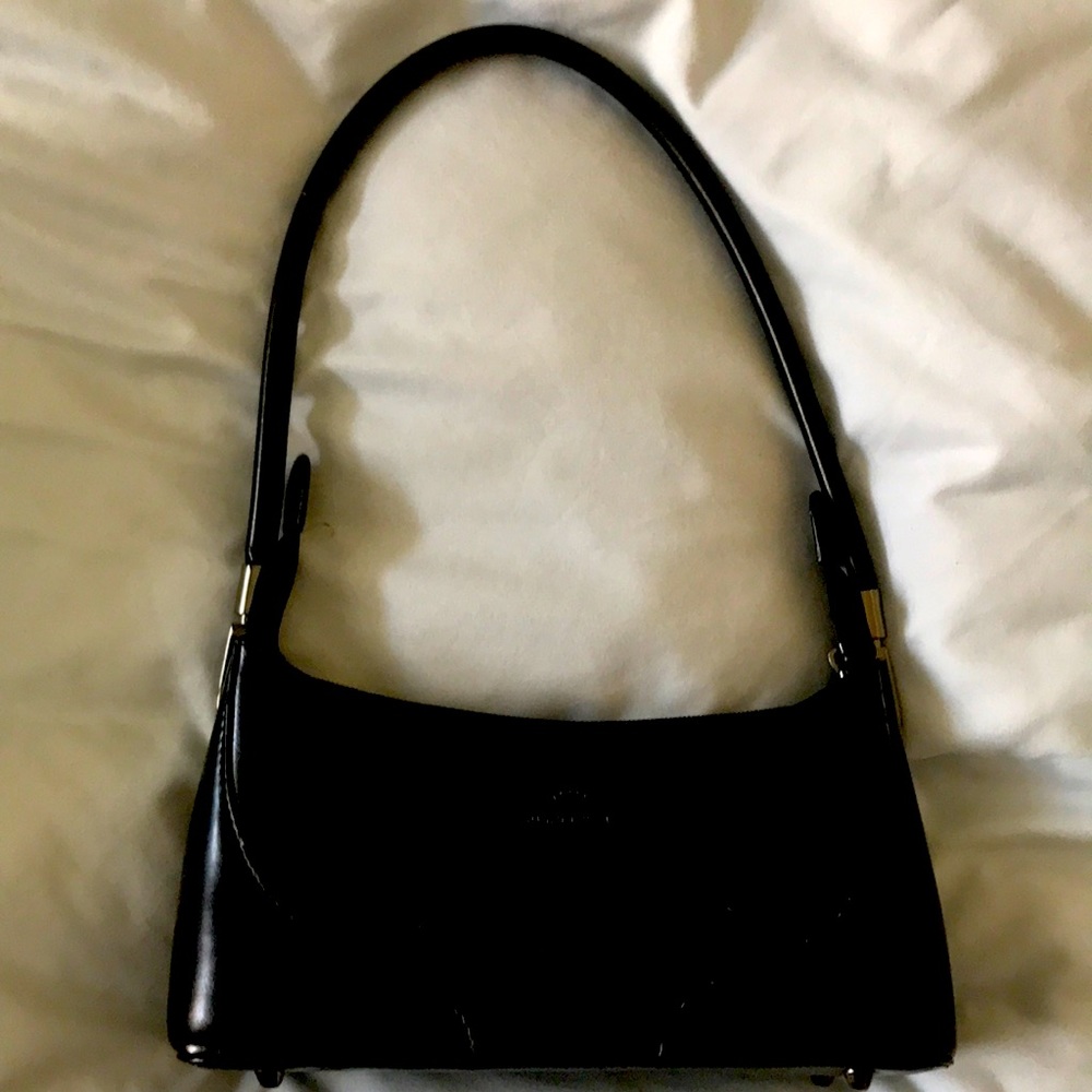 Italian black leather purse from Florence
